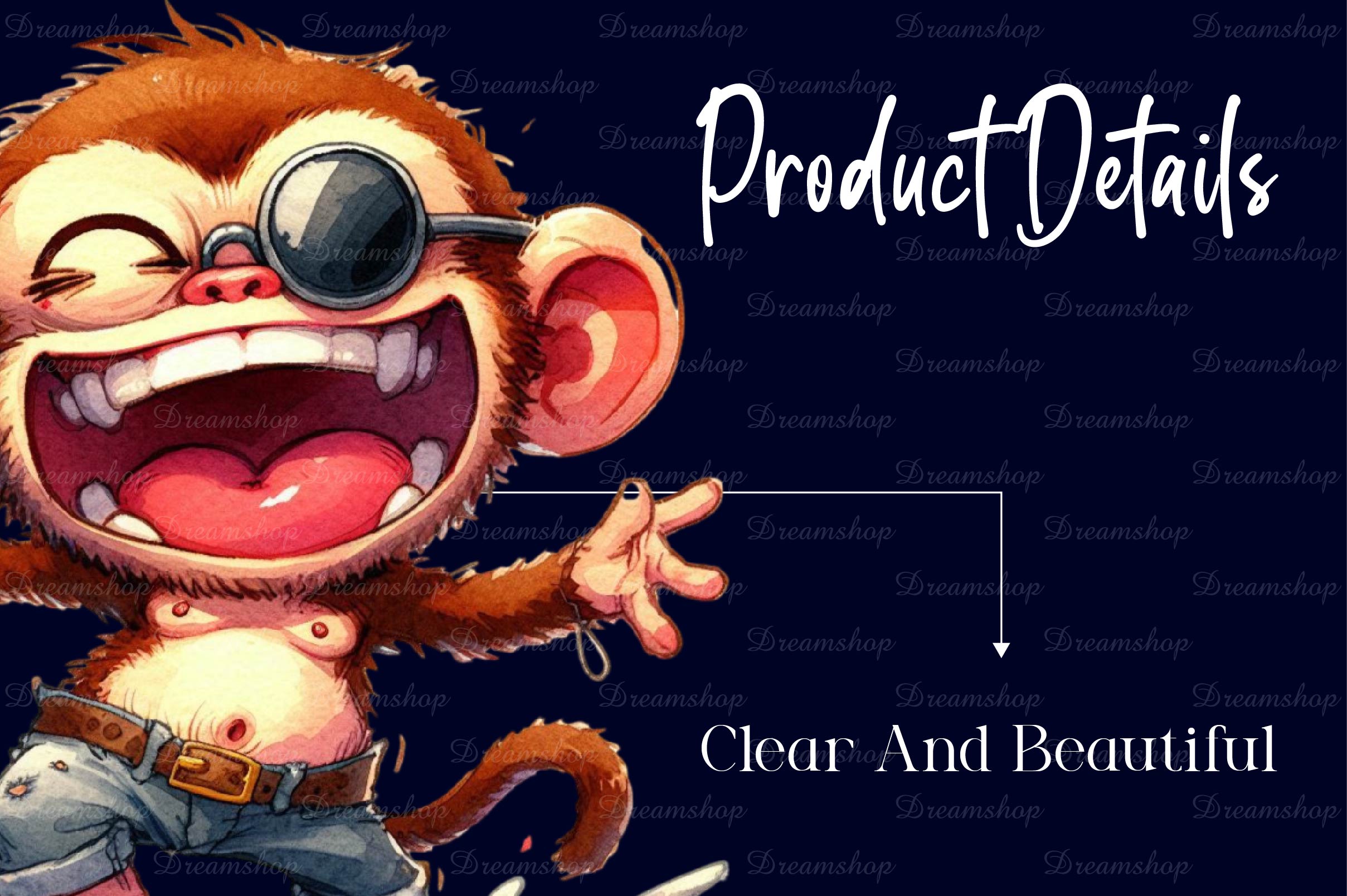 Quirky Monkey Clipart Bundle - CraftNest - Digital Crafting and Art
