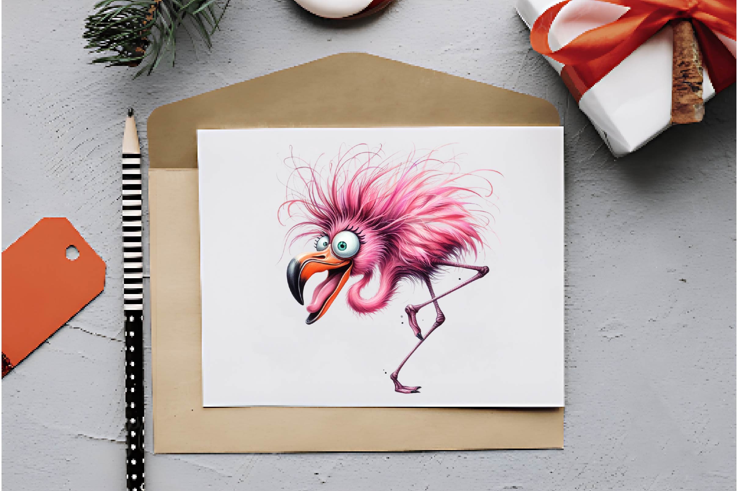 Funny Flamingo Cute Flamingo Clipart Bundle - CraftNest - Digital Crafting and Art