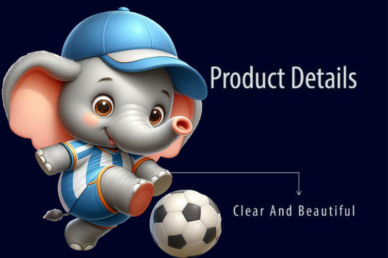 Elephant Playing Football Clipart Bundle - CraftNest - Digital Crafting and Art