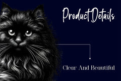 Halloween Fluffy Black Cat Clipart Bundle - CraftNest - Digital Crafting and Art