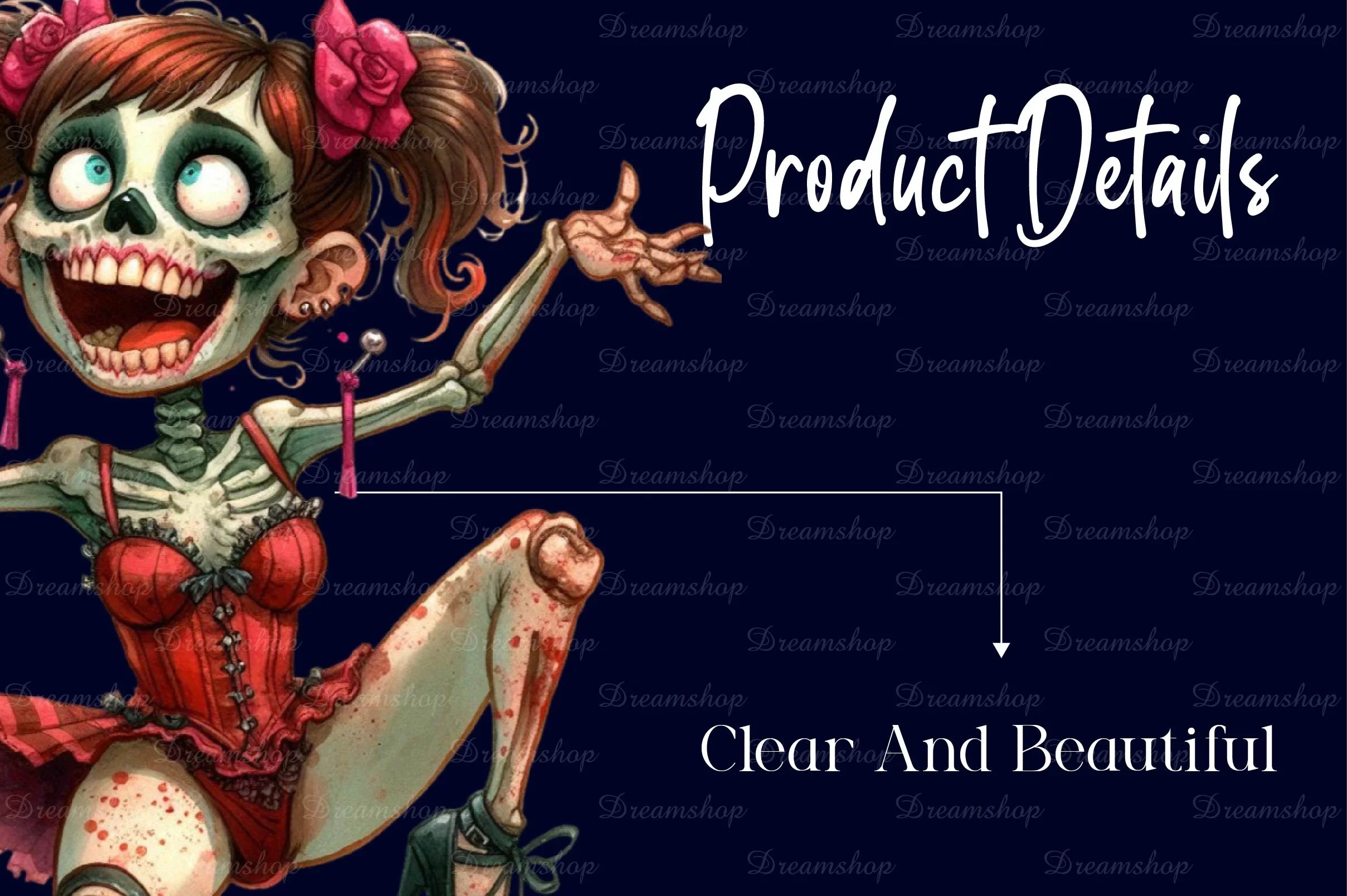 Halloween Undead Girl Clipart Bundle - CraftNest - Digital Crafting and Art