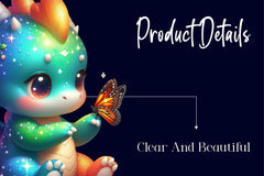 Cute Dragon With Butterfly Clipart Bundle - CraftNest - Digital Crafting and Art