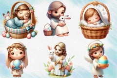 Cute Easter Jesus Clipart Bundle - CraftNest - Digital Crafting and Art