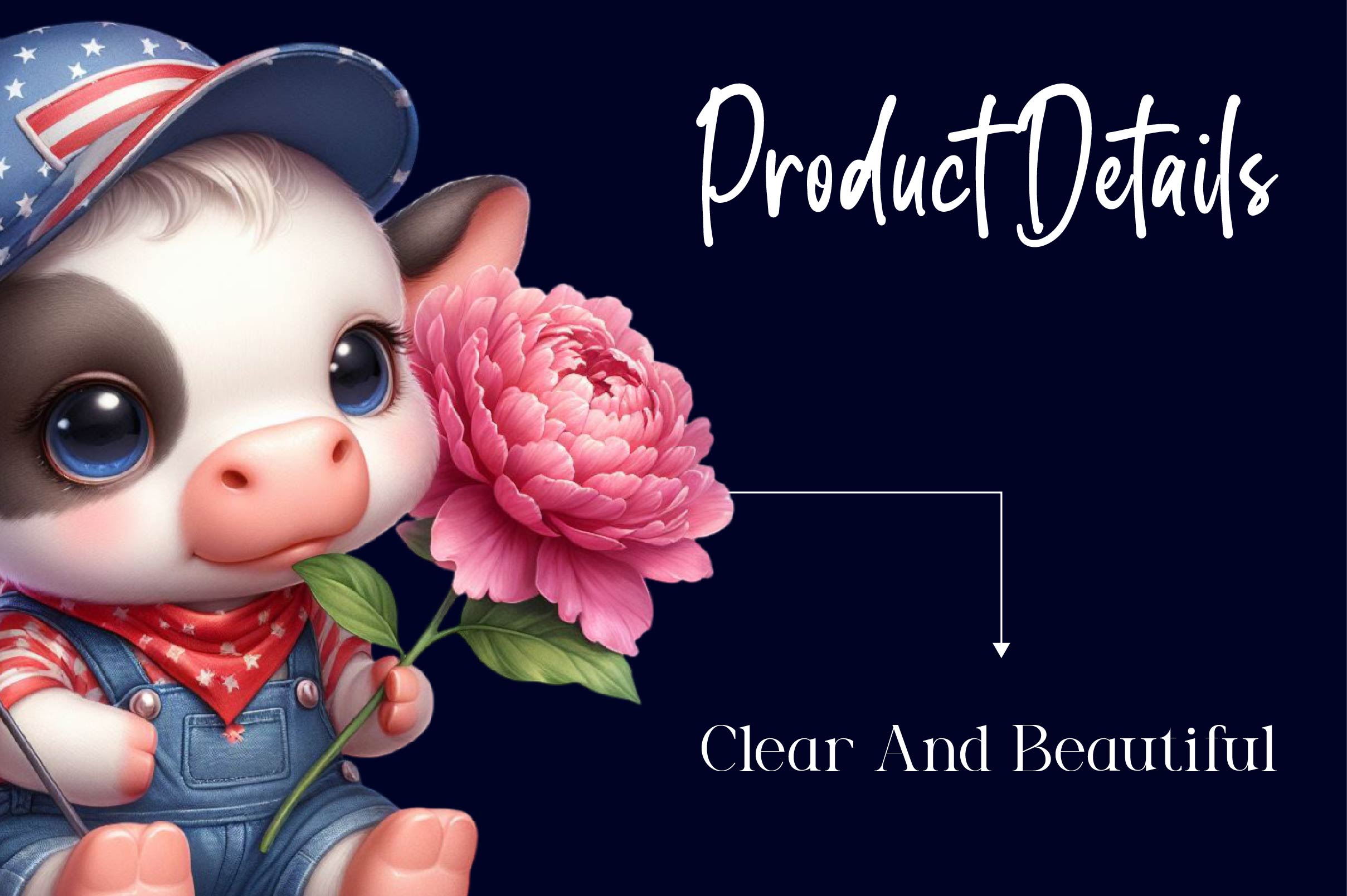 Patriotic Cow Clipart Bundle - CraftNest - Digital Crafting and Art