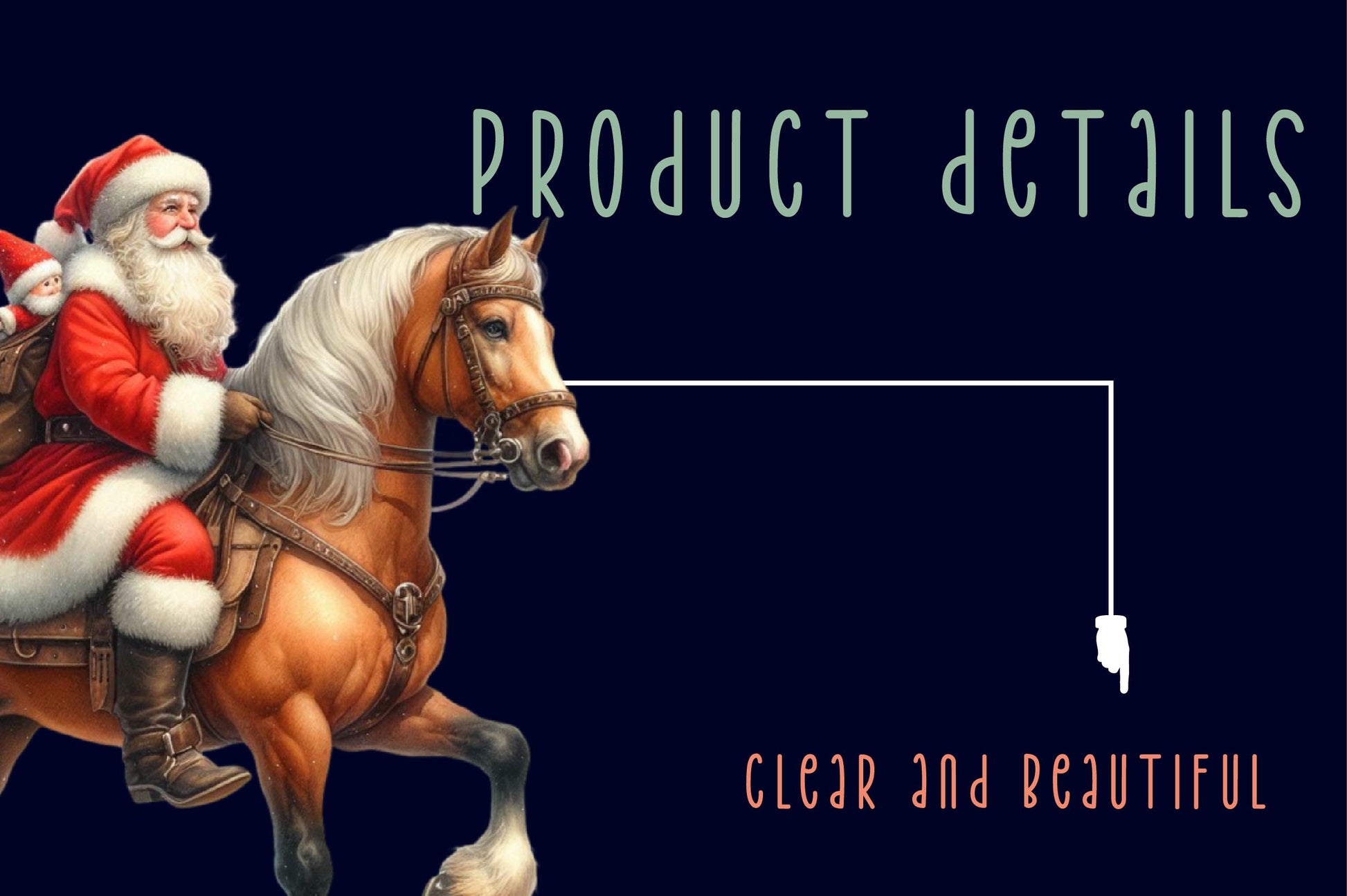 Western Santa Sitting Horse Clipart Bundle - CraftNest - Digital Crafting and Art