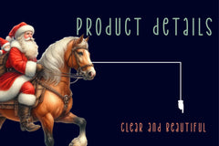 Western Santa Sitting Horse Clipart Bundle - CraftNest - Digital Crafting and Art