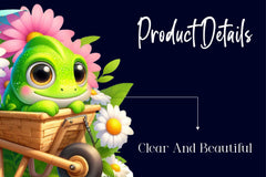 Cute Chameleon Clipart Bundle - CraftNest - Digital Crafting and Art
