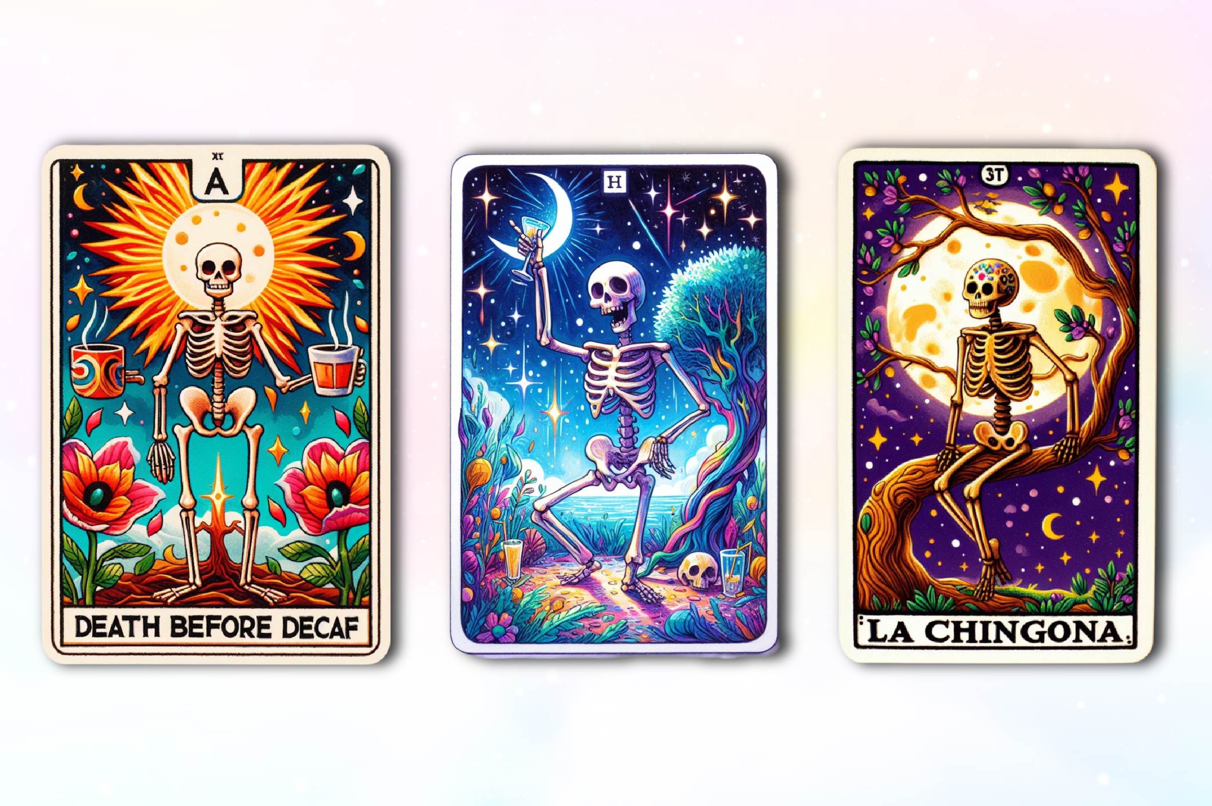 Sarcastic Skeleton Tarot Card Clipart Bundle - CraftNest - Digital Crafting and Art