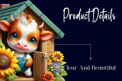 Sunflower Cow Clipart Bundle - CraftNest - Digital Crafting and Art