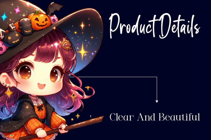 Cute Kawaii Chibi Witch Clipart Bundle - CraftNest - Digital Crafting and Art