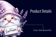 Lavender Gnomes Clipart Bundle - CraftNest - Digital Crafting and Art