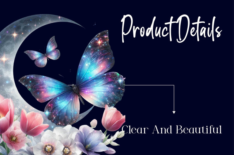 Butterfly With Floral Moon Clipart Bundle - CraftNest - Digital Crafting and Art