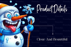 Funny Snowman Clipart Bundle - CraftNest - Digital Crafting and Art