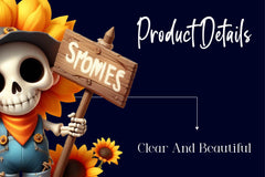 Skeleton Sunflower Gnomes Clipart Bundle - CraftNest - Digital Crafting and Art