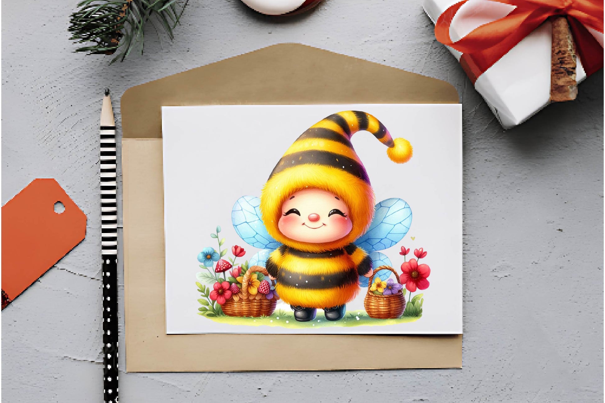 Bee Gnomes Clipart Bundle - CraftNest - Digital Crafting and Art