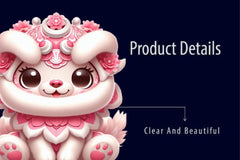 Cute Lion Dance Dogs Clipart Bundle 1 - CraftNest - Digital Crafting and Art