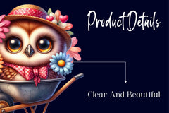 Spring Owl Clipart Bundle - CraftNest - Digital Crafting and Art
