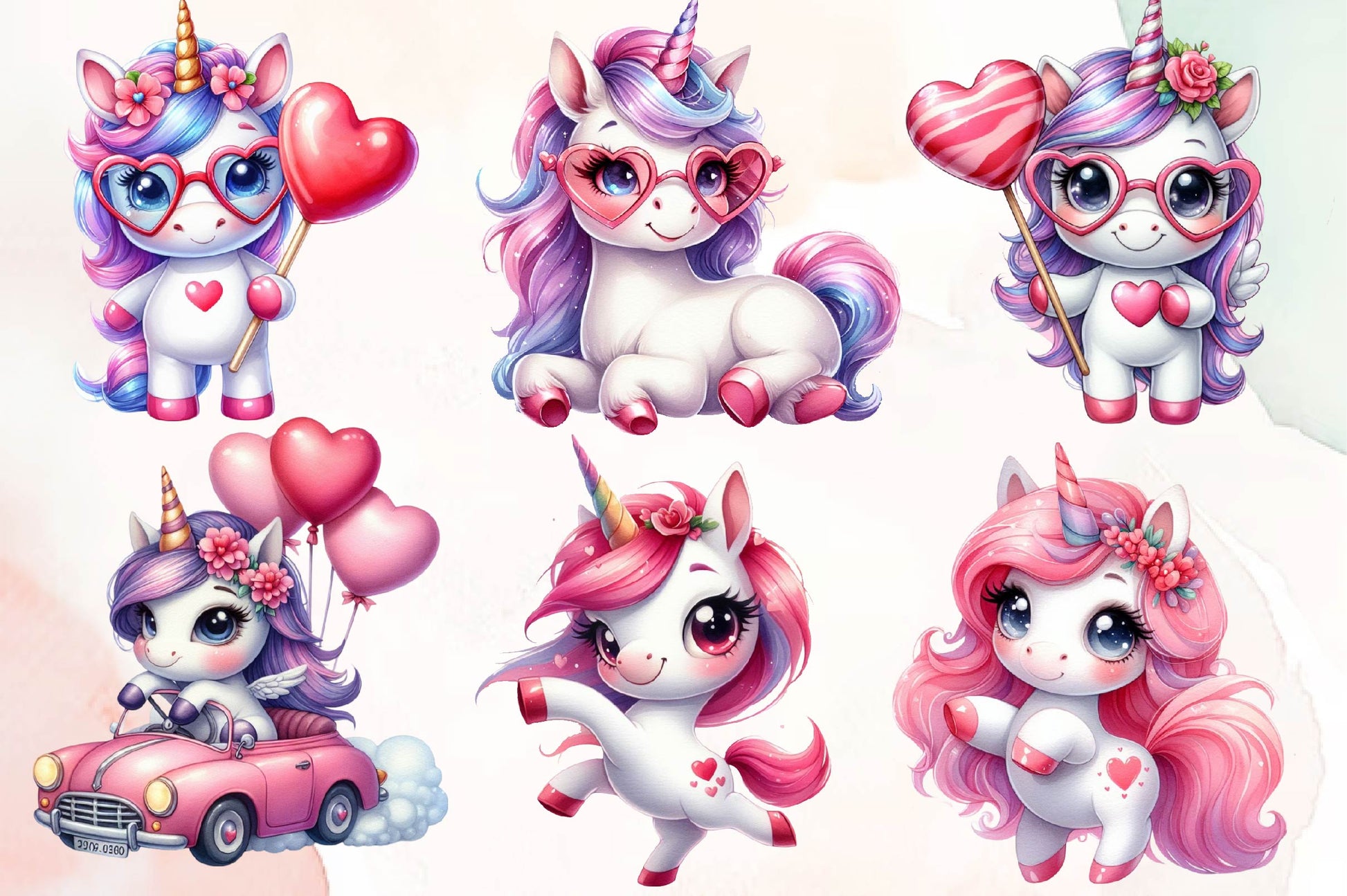Cute Unicorn Clipart Bundle 3 - CraftNest - Digital Crafting and Art