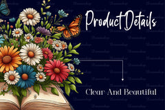 Floral Book Clipart Bundle - CraftNest - Digital Crafting and Art