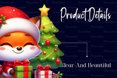 Christmas Cute Fox Clipart Bundle - CraftNest - Digital Crafting and Art