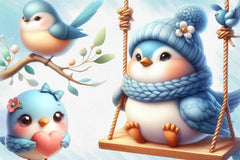 Crowned Spring Birds Clipart Bundle - CraftNest - Digital Crafting and Art