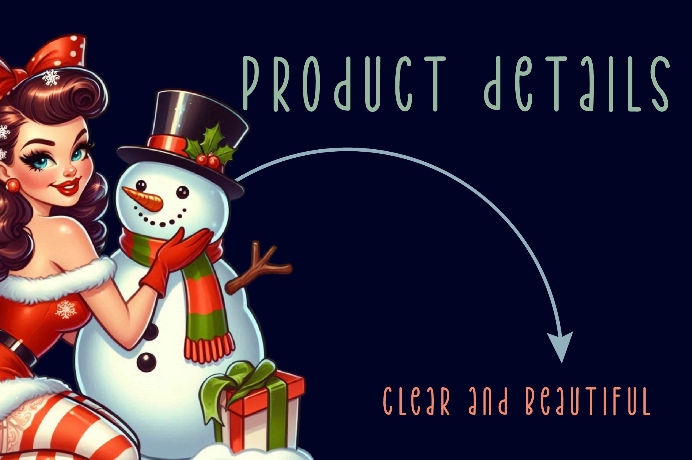 Funny Christmas Pin Up Girl Clipart Bundle - CraftNest - Digital Crafting and Art