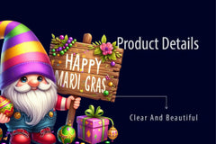 Happy Mardi Gras Gnome Clipart Bundle - CraftNest - Digital Crafting and Art