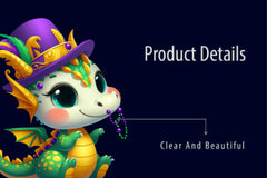 Mardi Gras Baby Dragon Clipart Bundle - CraftNest - Digital Crafting and Art