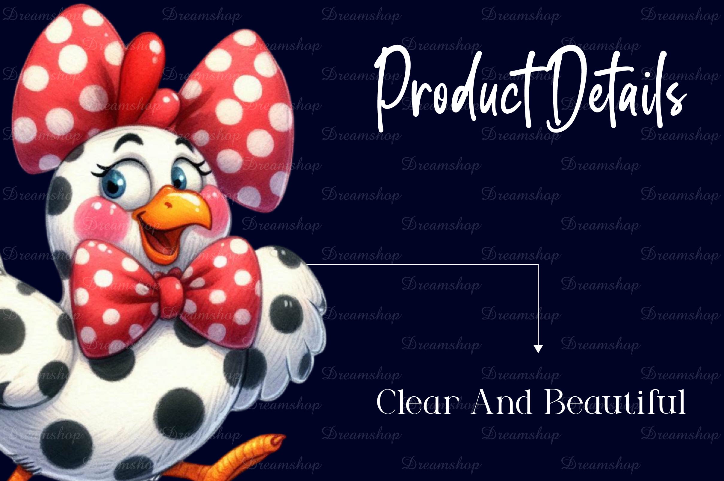Polka Dot Chickens Bow Clipart Bundle - CraftNest - Digital Crafting and Art
