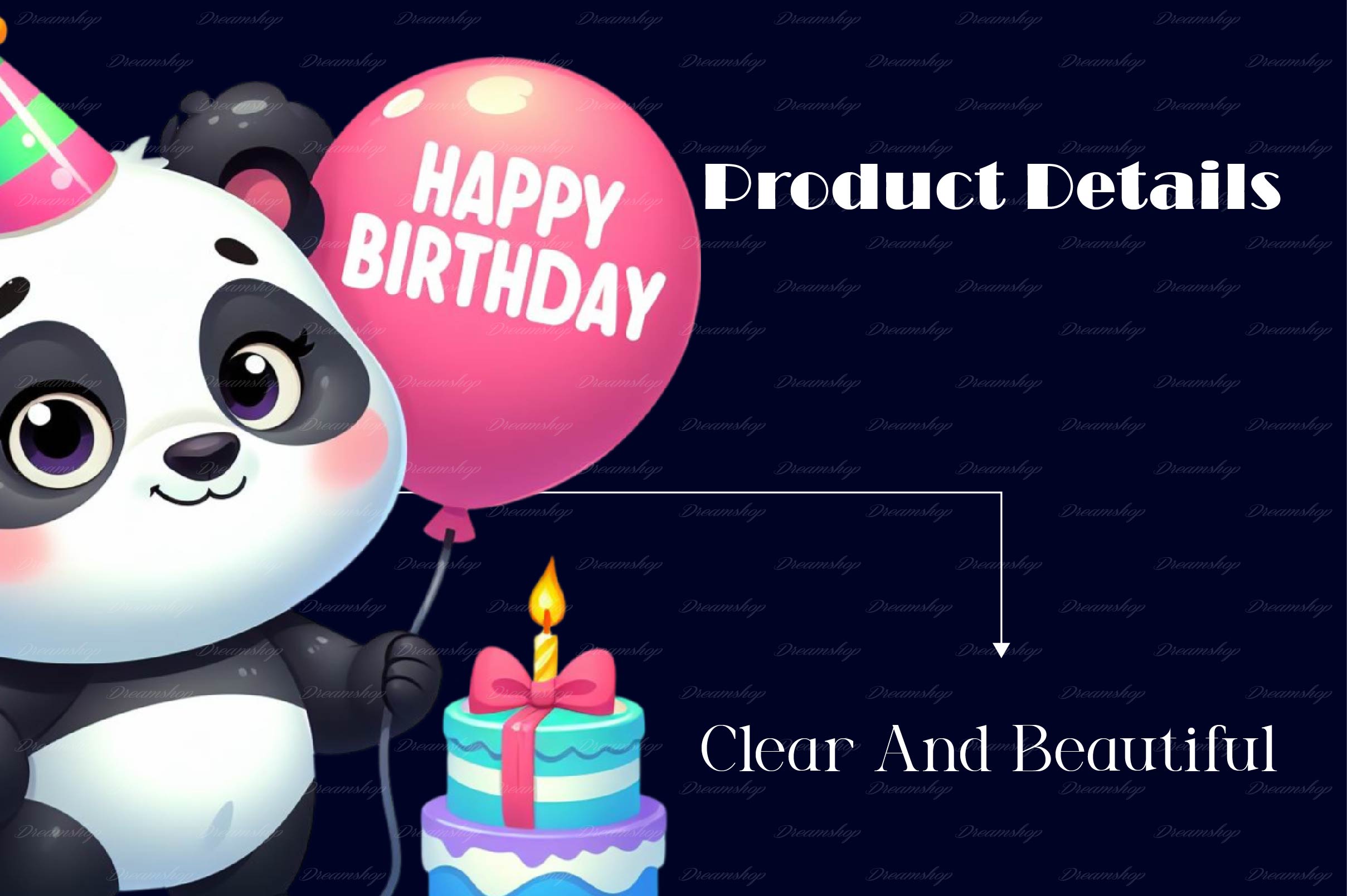 Panda Birthday Clipart Bundle - CraftNest - Digital Crafting and Art