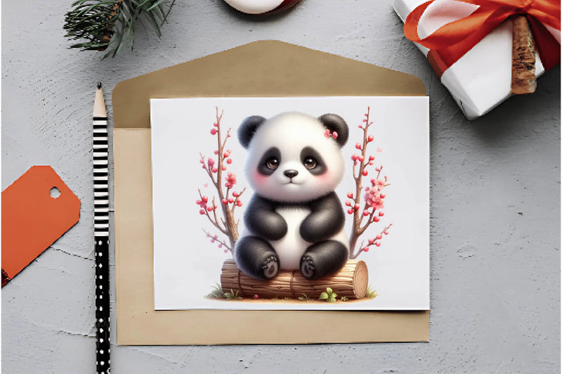 Cute Spring Panda Clipart Bundle 1 - CraftNest - Digital Crafting and Art