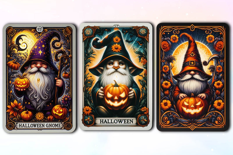 Halloween Gothic Gnome Tarot Card Clipart Bundle - CraftNest - Digital Crafting and Art
