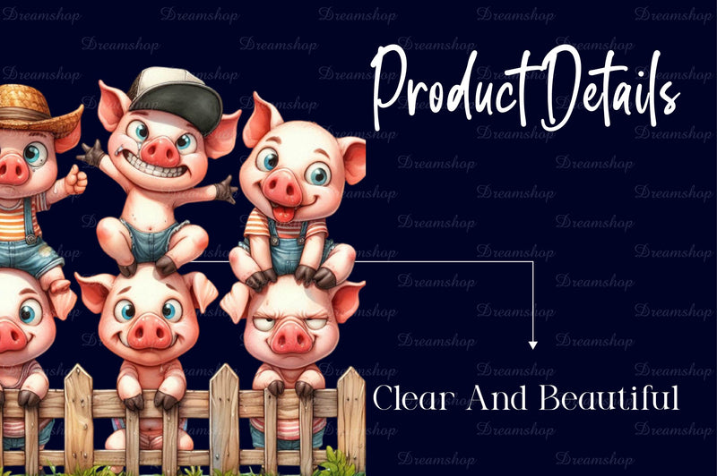 Cute Farm Animals Fence Clipart Bundle - CraftNest - Digital Crafting and Art