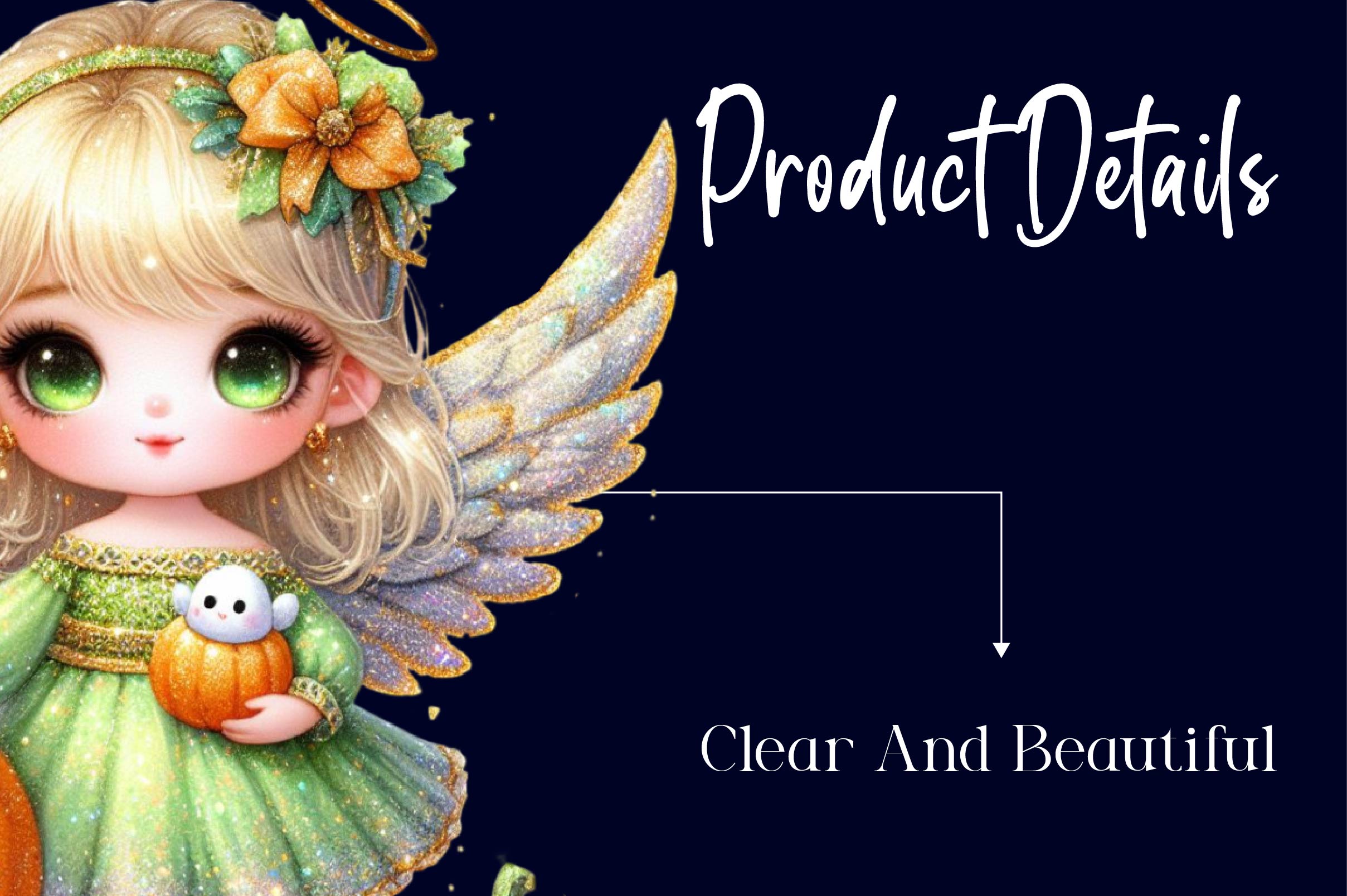 Halloween Cute Angel Clipart Bundle - CraftNest - Digital Crafting and Art