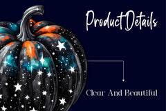 Black Starry Pumpkin Clipart Bundle - CraftNest - Digital Crafting and Art