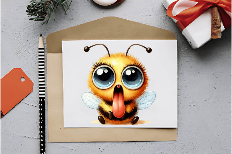 Crazy Funny Bee Clipart Bundle - CraftNest - Digital Crafting and Art