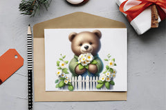 Cute Spring Bear Clipart Bundle - CraftNest - Digital Crafting and Art