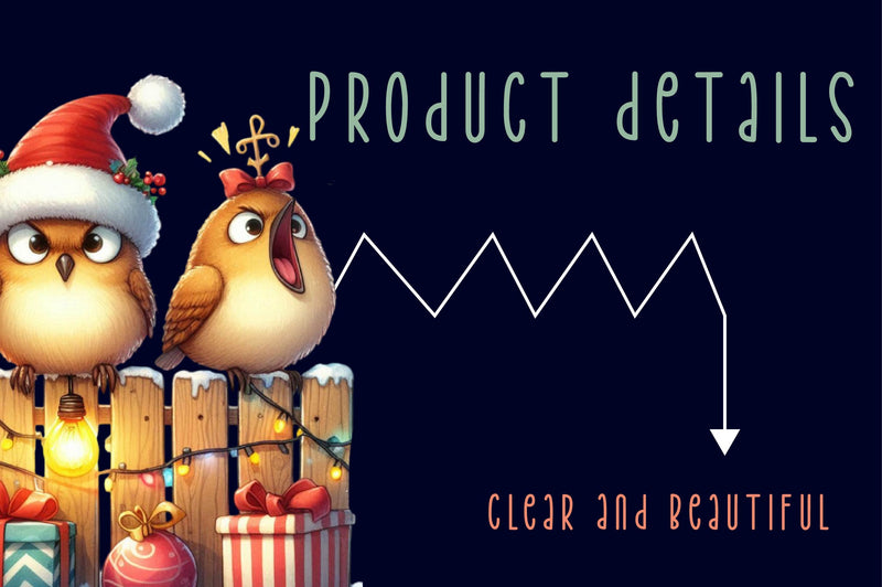 Christmas Bird On Fence Clipart Bundle - CraftNest - Digital Crafting and Art