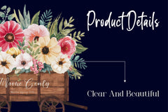 Floral Wooden Wagon Clipart Bundle - CraftNest - Digital Crafting and Art