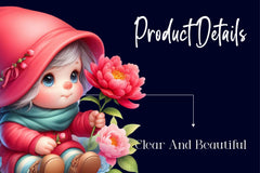 Floral Gnomes Clipart Bundle - CraftNest - Digital Crafting and Art