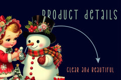 Vintage Child And Snowman Clipart Bundle - CraftNest - Digital Crafting and Art