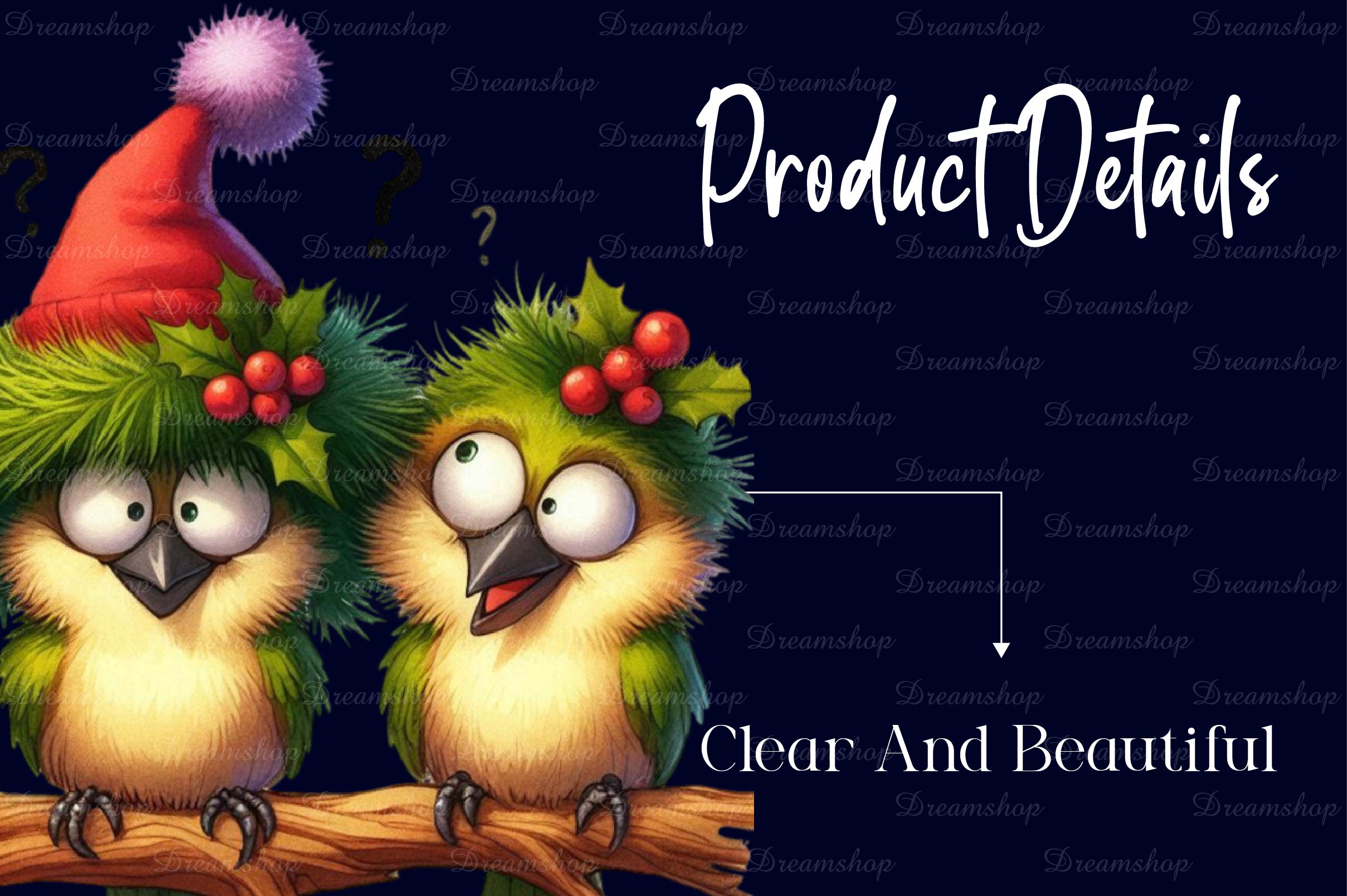 Christmas Funny Birds On Branch Clipart Bundle - CraftNest - Digital Crafting and Art