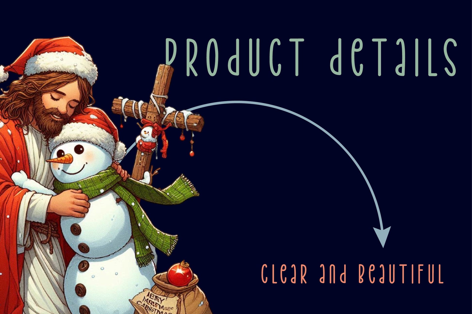 Christmas Jesus With Snowman Clipart Bundle - CraftNest - Digital Crafting and Art