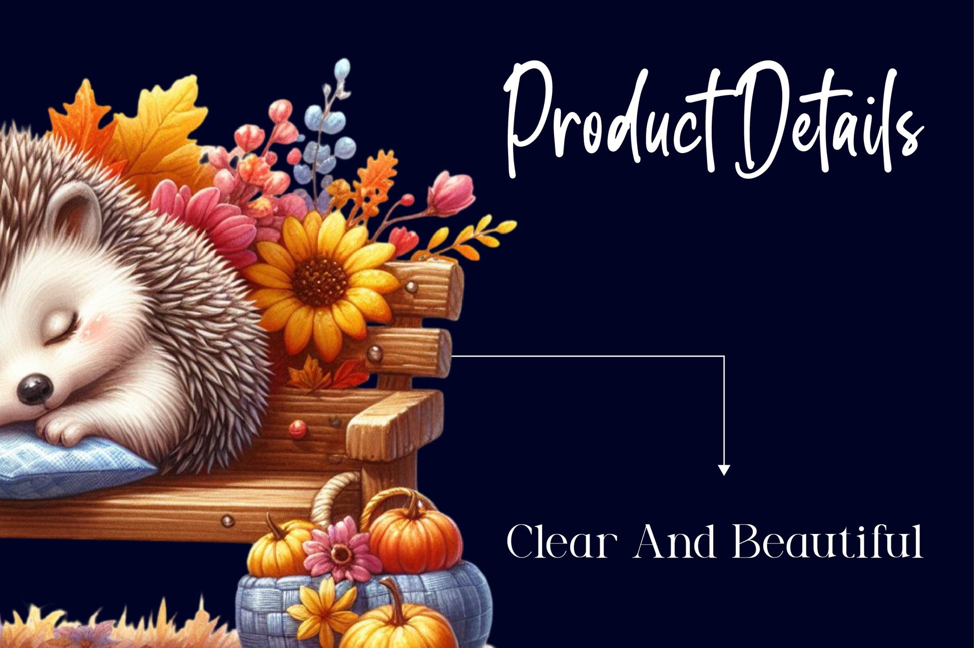 Autumn Cute Hedgehog Clipart Bundle - CraftNest - Digital Crafting and Art