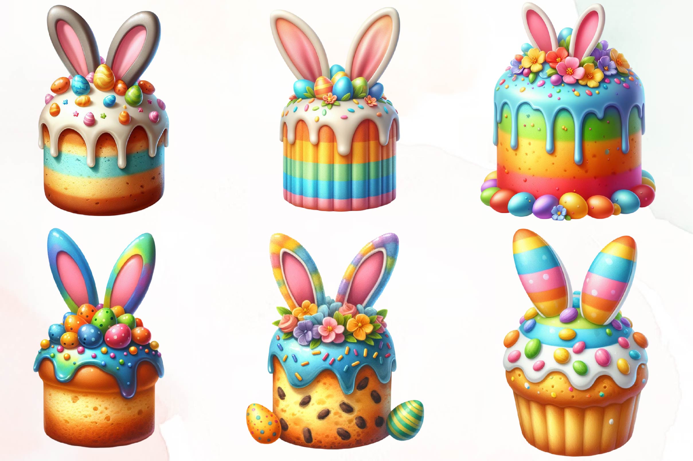 Easter Easter Cake Clipart Bundle - CraftNest - Digital Crafting and Art