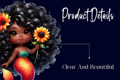 Cute Floral Mermaid Clipart Bundle - CraftNest - Digital Crafting and Art