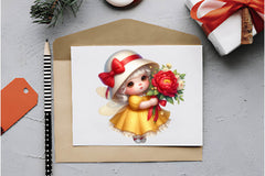 Cute Baby Girl Clipart Bundle - CraftNest - Digital Crafting and Art