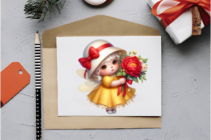 Cute Baby Girl Clipart Bundle - CraftNest - Digital Crafting and Art