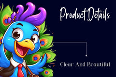 Cute Peacock Clipart Bundle 1 - CraftNest - Digital Crafting and Art