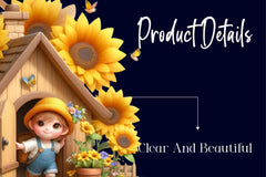 Sunflower Gnome Girl Clipart Bundle - CraftNest - Digital Crafting and Art